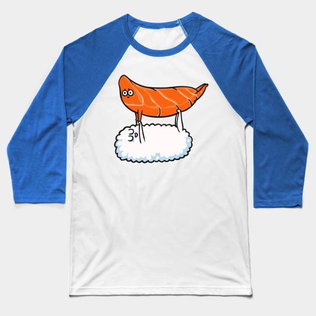 Acroyoga Sushi Baseball T-Shirt by huebucket